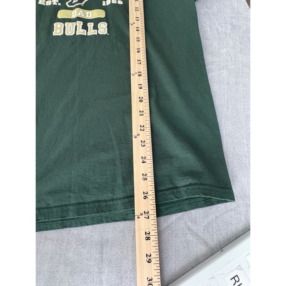 Champion South Florida Bulls Dad T-Shirt Medium Green NCAA Collegiate USF Tee - Picture 7 of 8